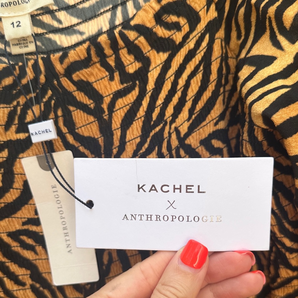 Anthropologie Kachel Tiger-Striped Jumpsuit - Picture 8 of 13